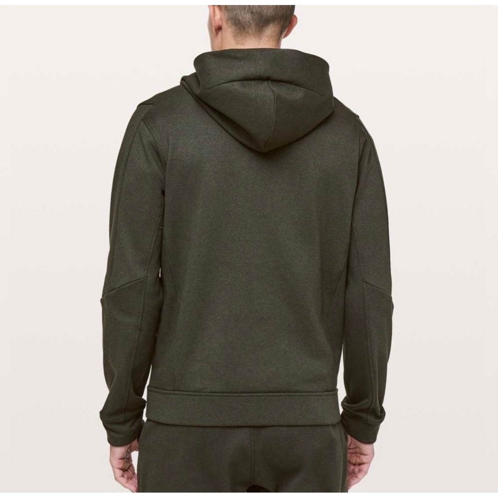 Lululemon City Sweat Zip Hoodie Thermo Heathered Dark Olive Size XL - Picture 2 of 13